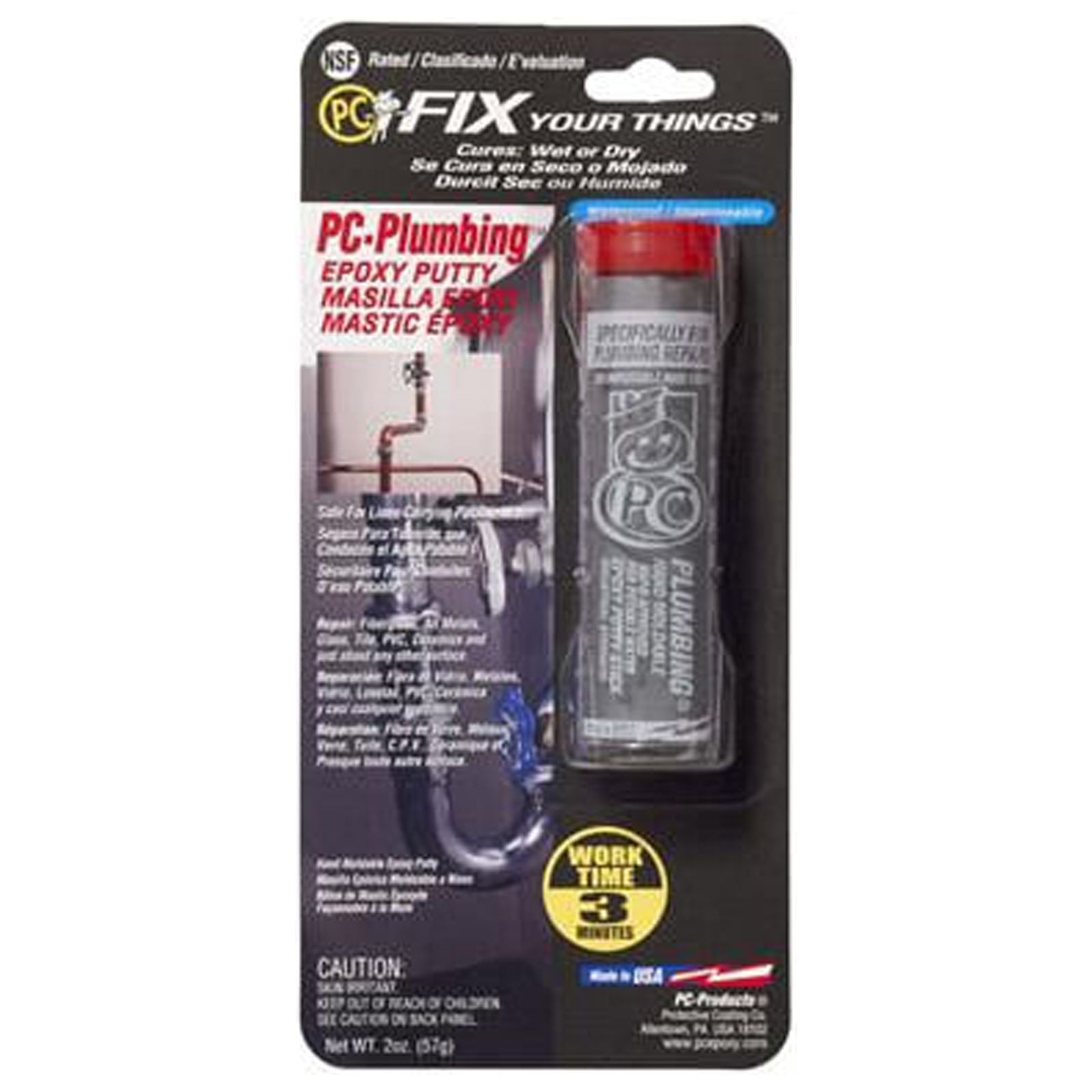 PC Plumbing 025598 Plumbing Repair Epoxy Putty 2 oz. Quantity 12