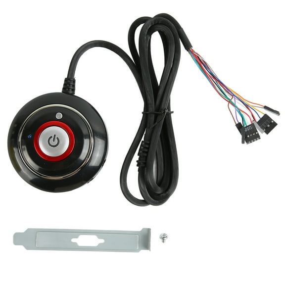PC Power Button Strong ABS Light Weight Simple Installation Plug and Play PC Power Switch for Internet Cafe