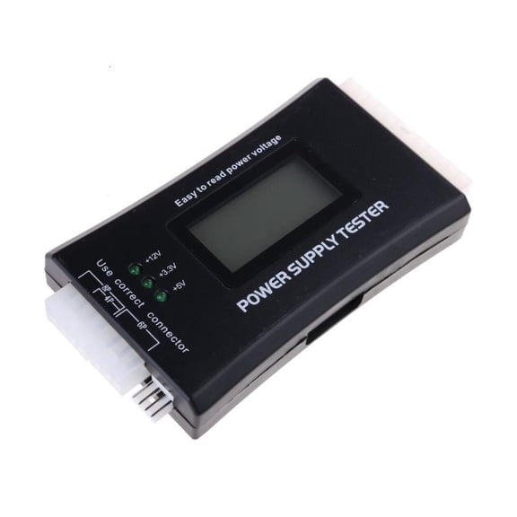 PC Power Supply Diagnostic Tester LCD Screen 20 24 Pin Connectors
