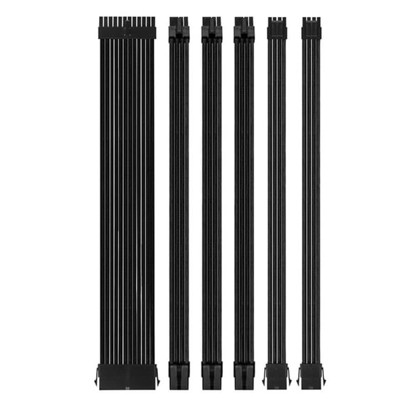 PC Power Supply Extension Cable 30CM with1x24Pin/2x8Pin(4+4) EPS/3x8Pin(6P+2P) PCIE Sleeved Cords For ATX Power Supply