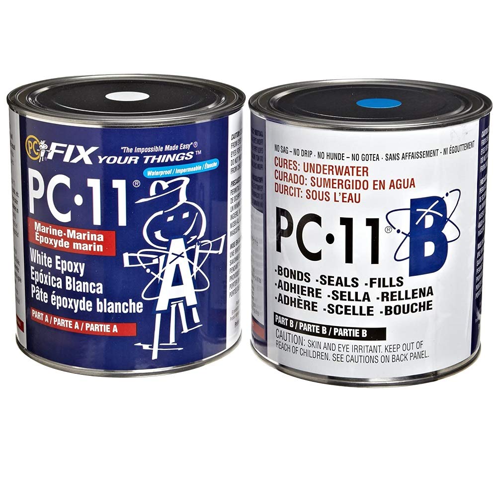 PC Products 128114 PC-11 Two-Part Marine Epoxy Adhesive Paste, Off White, 8 lb in Two Cans - image 1 of 3