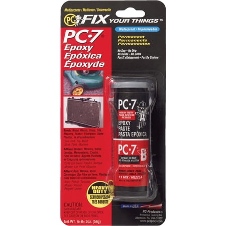 PC Products 27776 PC-7 Two-Part Heavy Duty Multipurpose Epoxy Adhesive Paste, 2 oz. in Two Jars, Charcoal Gray