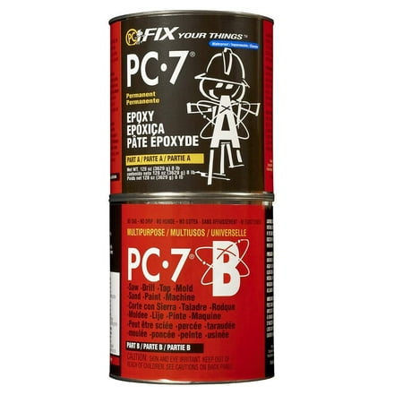 PC Products PC-7 Epoxy Adhesive Paste, Two-Part Heavy Duty, 8 lb in Two Cans, Charcoal Gray 128770