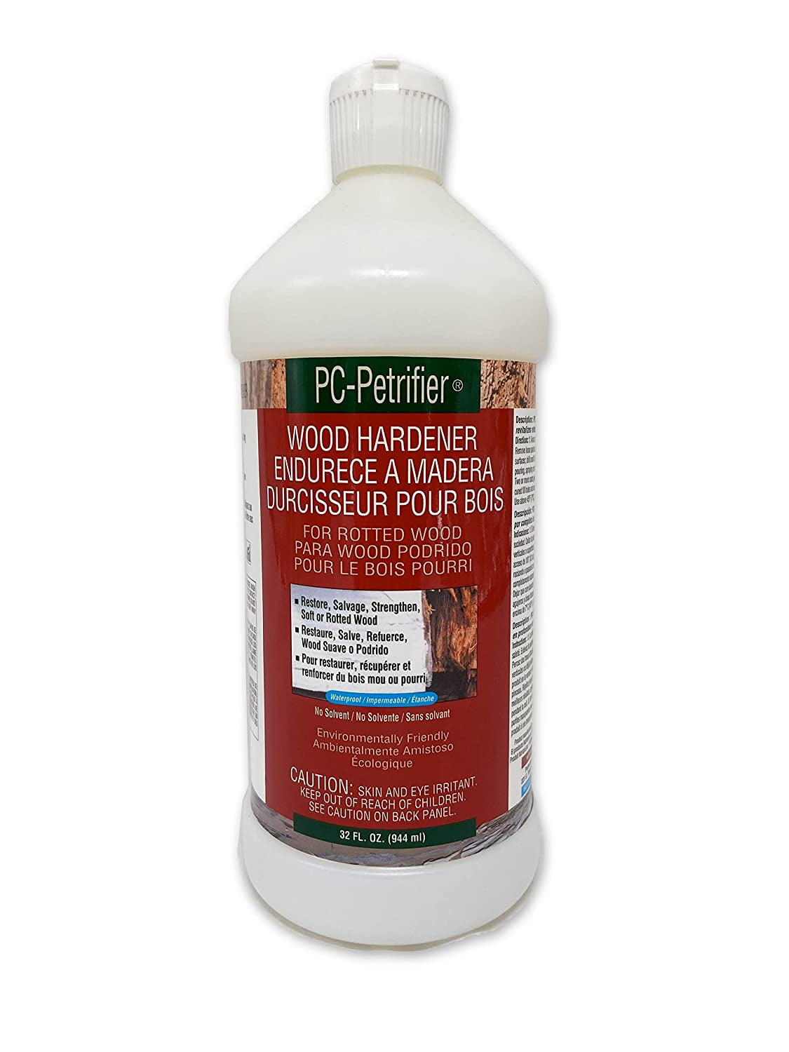 PC Products PCPetrifier WaterBased Wood Hardener, 32 oz, Milky White