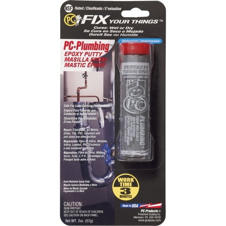 PC Products PC-Plumbing Epoxy Putty, 2 oz Stick, 3-Pack, Gray 25932