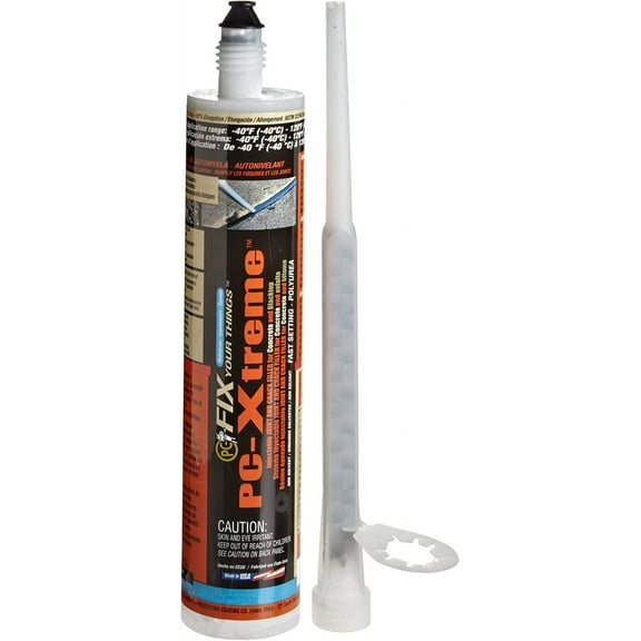 PC Products PC-Xtreme Polyurea Joint Filler, Concrete and Blacktop Sealant, 8.6oz Cartridge, Gray 92507