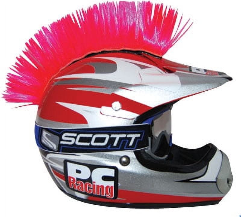 PC Racing Helmet Mohawk Pink Peel-and-Stick Hook-and-Loop Motorcycle Helmet Accessory (PCHMPINK)