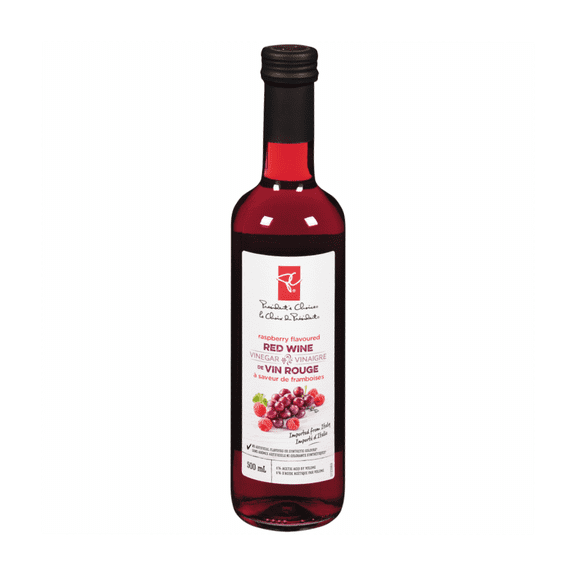 PC Raspberry Flavored Red Wine Vinegar, 500ml/17.5 fl. oz. Bottle