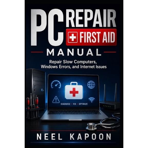 PC Repair First Aid Manual: Repair Slow Computers, Windows Errors, and Internet Issues, (Paperback)