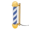 thumbnail image 1 of PC Round Hair Salon Open Sign Rotating Barber Pole LED Light Barber Shop Spinning Stripes, 1 of 30