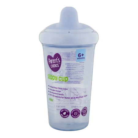 Parent's Choice Hard Spout Sippy Cup, 9 fl oz, 6 Months+, Soft Blue Color