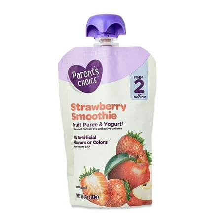 Parent's Choice Stage 2, Strawberry Smoothie, 4 oz Pouch