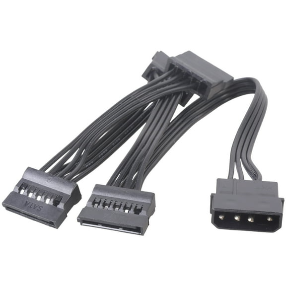 PC Servers Computer Hard 15Pin 1 Male to 3/4/5/6 Big 4Pin Female Splitter Power Cable Hard Drives Power Extension Cable