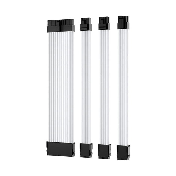 PC Sleeved Power Cable Extension Cord Set 30CM 24Pin GPU PCIE 6+2Pin 8Pin CPU 4+4Pin 18AWG Power Cord