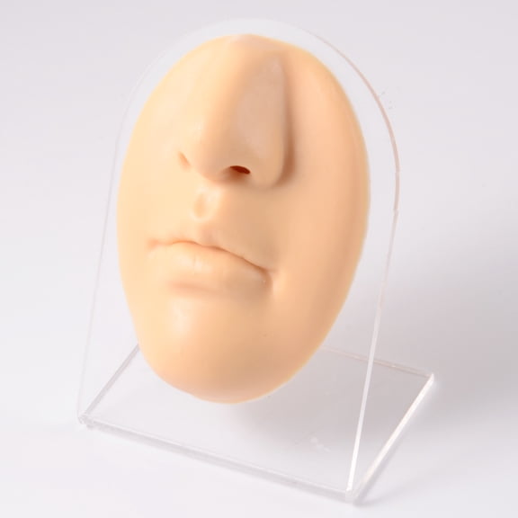 PC-Soft Silicone Piercing Tool Kit, Human Body Model, Display Ear, Mouth, Eye, Tongue, Fuchsia, Professional Practice