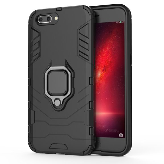 PC + TPU Shockproof Protective Case for OPPO R11, with Magnetic Ring Holder
