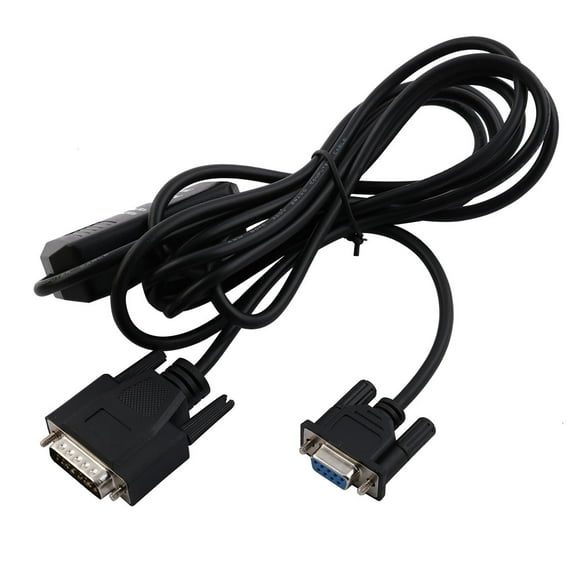 REGALWOVEN Uxcell PC-TTY RS232 DB9 Female to DB15 Male PLC Cable 2.9 Meters 9.5Ft