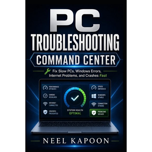 PC Troubleshooting Command Center: Fix Slow PCs, Windows Errors, Internet Problems, and Crashes Fast, (Paperback)