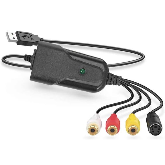 PC USB 2.0 Video Frame Grabber DVR Video Recorder Adapter With RCA AV S-Video Input