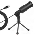 PC USB Microphone, Podcast Condenser Microphone with Foldable Tripod