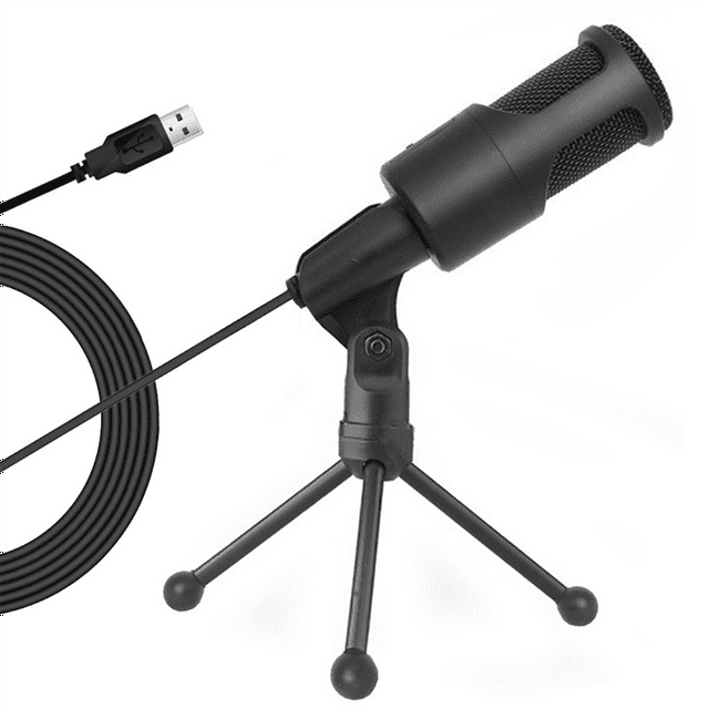 PC USB Microphone, Podcast Condenser Microphone with Foldable Tripod