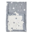 thumbnail image 1 of Parent's Choice Woven Baby Blanket, 100% Cotton, Soft & Cozy, Blue Star, 30" x 40", 1 of 6