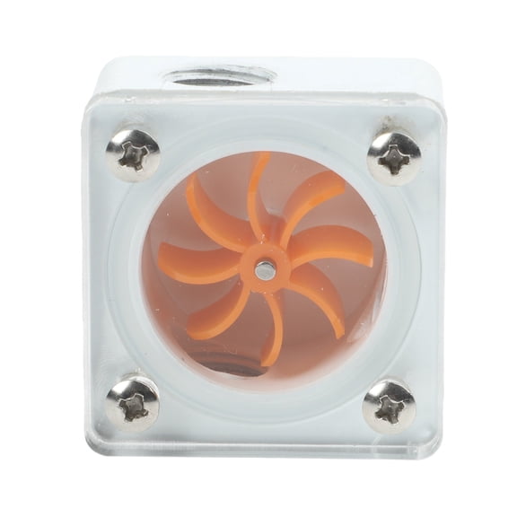 PC Water-Cooled Flow Meter With Vibrant Colored Impeller, G1/4 Thread Acrylic Flowmeter For Custom Loop, 2 Or 3 Hole For CONFIGURATIONS, White(3-WAY)