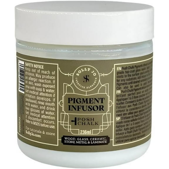 PC0200a Pigment Infusor 8 Fl Oz - Mix Pigments, Blend Colors, Control Density, Create Texture & Consistencies - Glossy Top Coat Seal - Decoupage Glue  Furniture DIY Craft$$Art & Craft