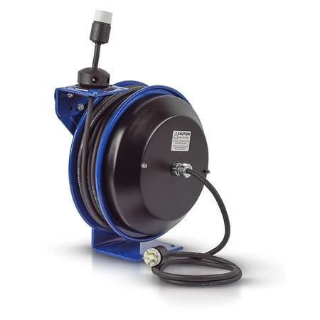 PC13 Series Power Cord Reels, 12/3 AWG, 20 A, 50 ft, Single Industrial Plug