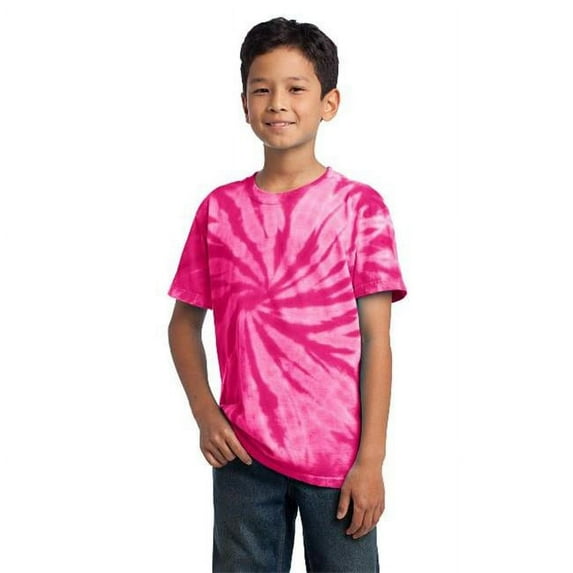 PC147Y Youth Tie-Dye Tees, Pink - Large