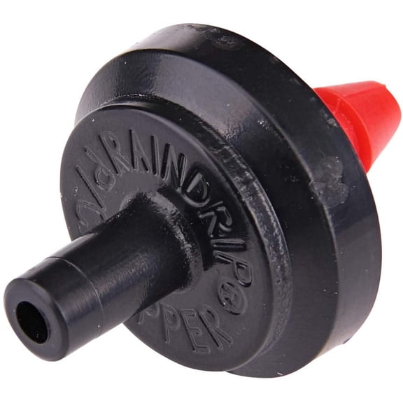 PC2010B 1/2 GPH Pressure Compensating Drippers, Drip Irrigation Emitters for Gardening System, Maintains Constant Water Flow, 10-Pack, Red Reds