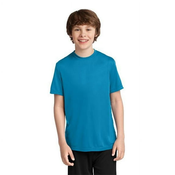 PC380Y Youth Performance Tee, Neon Blue - Extra Large