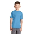 thumbnail image 1 of PC381Y Youth Performance Blend Tee, Aquatic Blue - Extra Small, 1 of 1