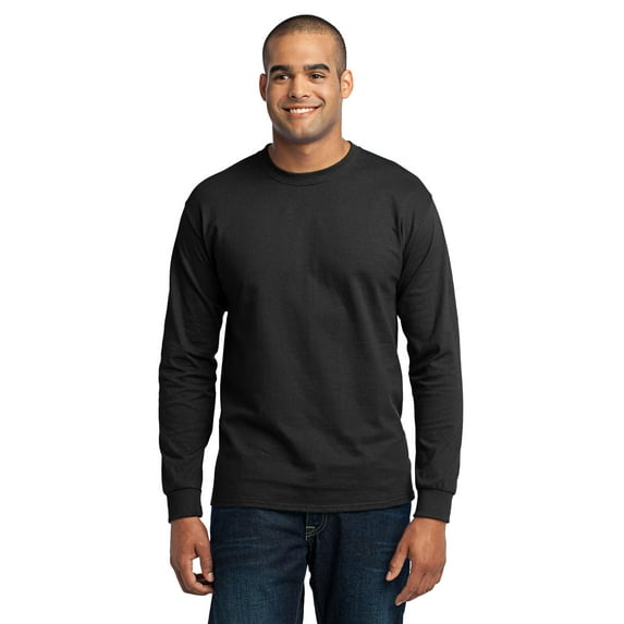 PC55LS Port & Company Long Sleeve 50/50 Cotton/Poly T-Shirt Men's Tee-Shirt