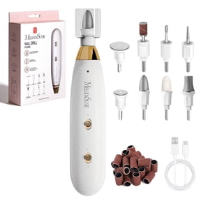 MelodySusie Manicure Pedicure Kit, Electric Nail File, 20 Speeds, for Calluses and Cuticles, Thick Nails, Grind, Trim, Polish, Cordless and Rechargeable, for Seniors Women Men Home Salon,PC650E