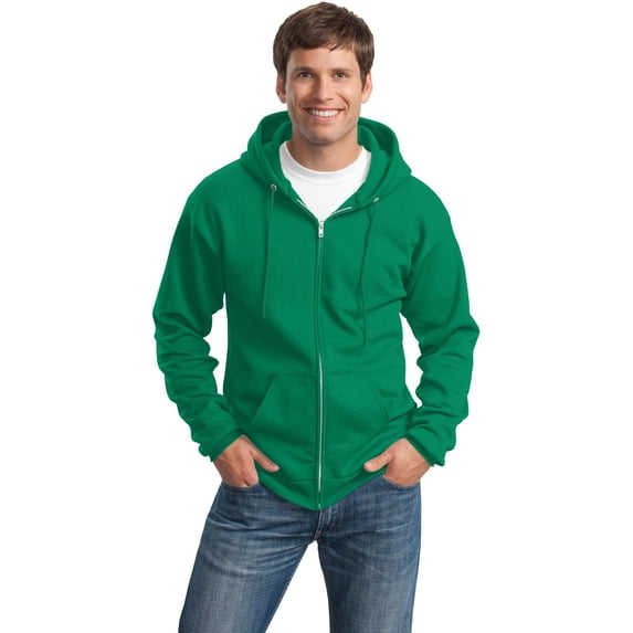 PC78ZH Full-Zip Hooded Sweatshirt - Kelly - 2X-Large