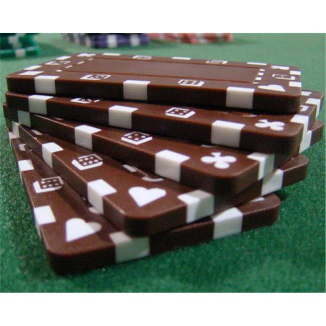 PCB2103 5 Brown Rectangular Poker Chips