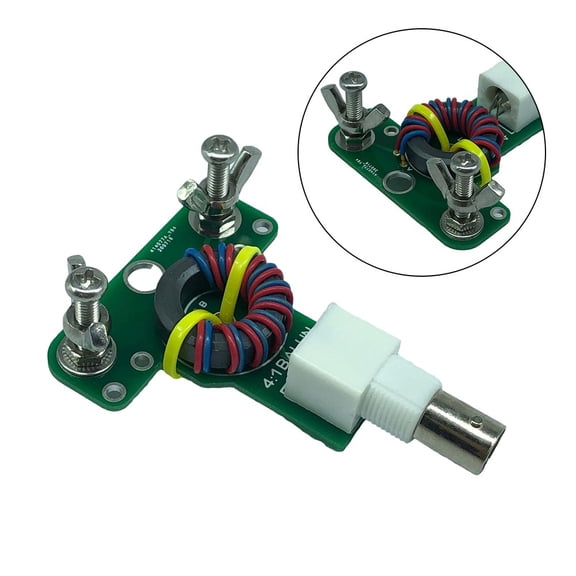 PCB-Built 4:1 HF Balun for Portable Shortwave Dipole Antennas with Female BNC Interface and 1/4 Inch Hoisting Hole for Easy Deployment