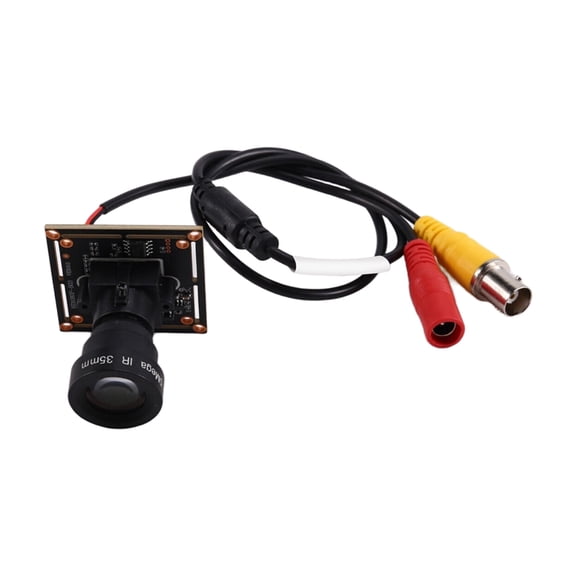 PCB Camera Module for DIY Microscope and Telescope with 35mm Telephoto Lens, 5MP Analog CCTV, 1200TVL PAL