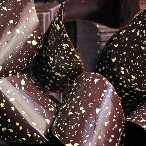 PCB Chocolate Transfer Sheet: Gold Flecks. Size: 16" x 10", Pack Of 20