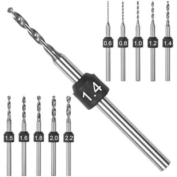 PCB  Drill Bit Set, 0.6mm-2.2mm, 3/32-Inch Shank, Size Marked, Tungsten Carbide  Drill Bits, Hole Drilling Tool for DIY, ber, Beads,