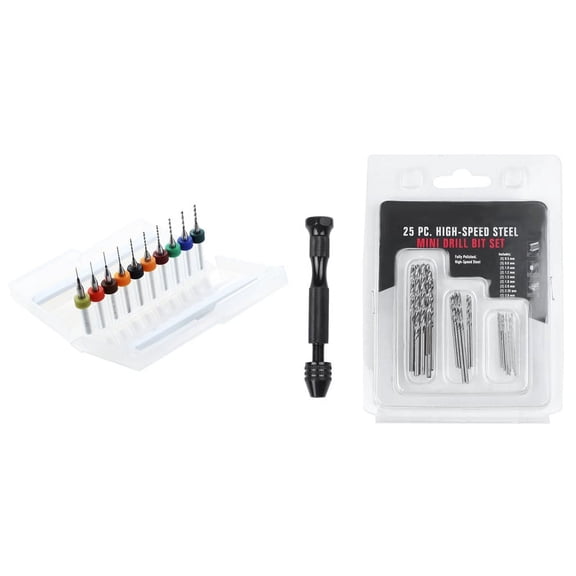 PCB  Drilling for Electronics Repair, No Batteries, 10Pcs 0.3-1.2mm +25 Bits I710009092