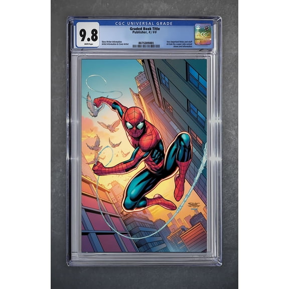 PCB HOBBY AMAZING SPIDER-MAN 1 CGC UNIVERSAL SERIES 9.8 SAJAD SHAH VARIANT B VIRGIN