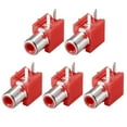 thumbnail image 1 of PCB Panel Mount Single RCA Socket Female Audio Video AV Connector Red 5Pcs, 1 of 5