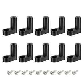 PCB Plastic Fixed Feet Circuit Board Standoff Black Mounting Spacer 20mm with M3 Screw for Game Console, 20 Set