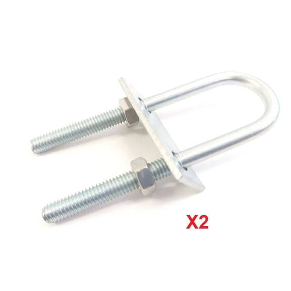 PCC MOTOR 2PCS 6MM M6 U-BOLT with Nut Plate BO16