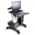 PCC004P PopDesk PC Cart Sitting/Standing Mobile Computer Desk ( Plastic