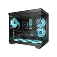thumbnail image 1 of PCCOOLER CPS C3 T500 ARGB PC Case, Dual-Chamber Mid-Tower ATX Case, Desktop Computer Case w/ 6 ARGB Fans Pre-installed w/ Fan Hub, Column-Free Design, Tempered Glass, USB 3.1 Gen 2 Type-C, Black, 1 of 8