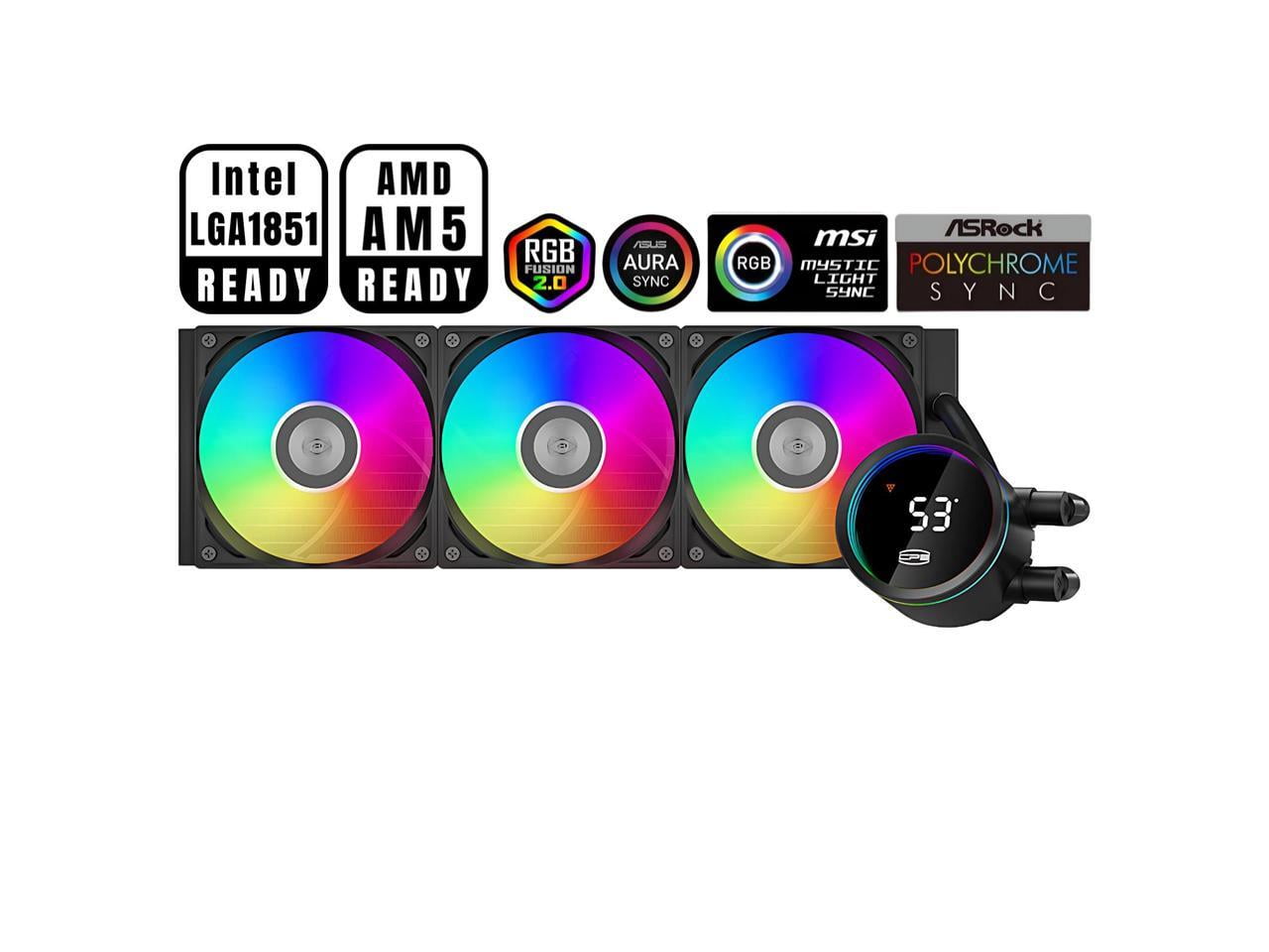 PCCOOLER CPS DA360 Pro ARGB Digital AIO CPU Liquid Cooler, 360mm
