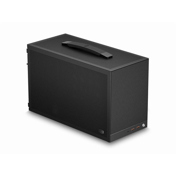 PCCOOLER CPS K101 MESH PC Case, Portable Desktop Mini ITX Case, Four-side SPCC Mesh Panel, 3 x 12015 Fans Pre-installed, Clip-on Quick Release Side Panel, Gery (PCIe Riser Cable Not Included)